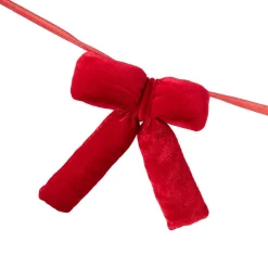 Guirlande de Noël à noeuds velours rouge L170 cm < Gifi Discount