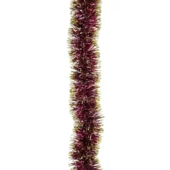Guirlande de Noël scintillante rouge bordeaux et doré L270cm