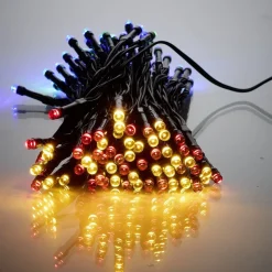 Guirlande de Noël solaire lumineuse 120LED multicolore L890cm