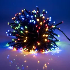 Guirlande de Noël solaire lumineuse 240LED multicolore 17,9 m d'éclairage < Gifi Outlet