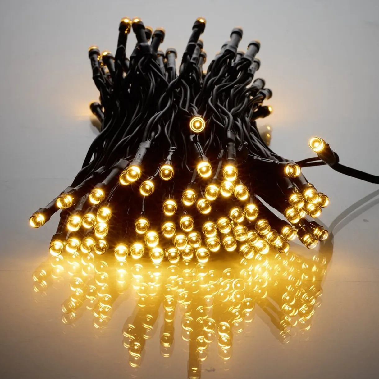 Guirlande de Noël solaire lumineuse 120LED blanc chaud L890cm < Gifi New