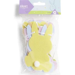 Guirlande de Pâques lapins en feutre avec pompons