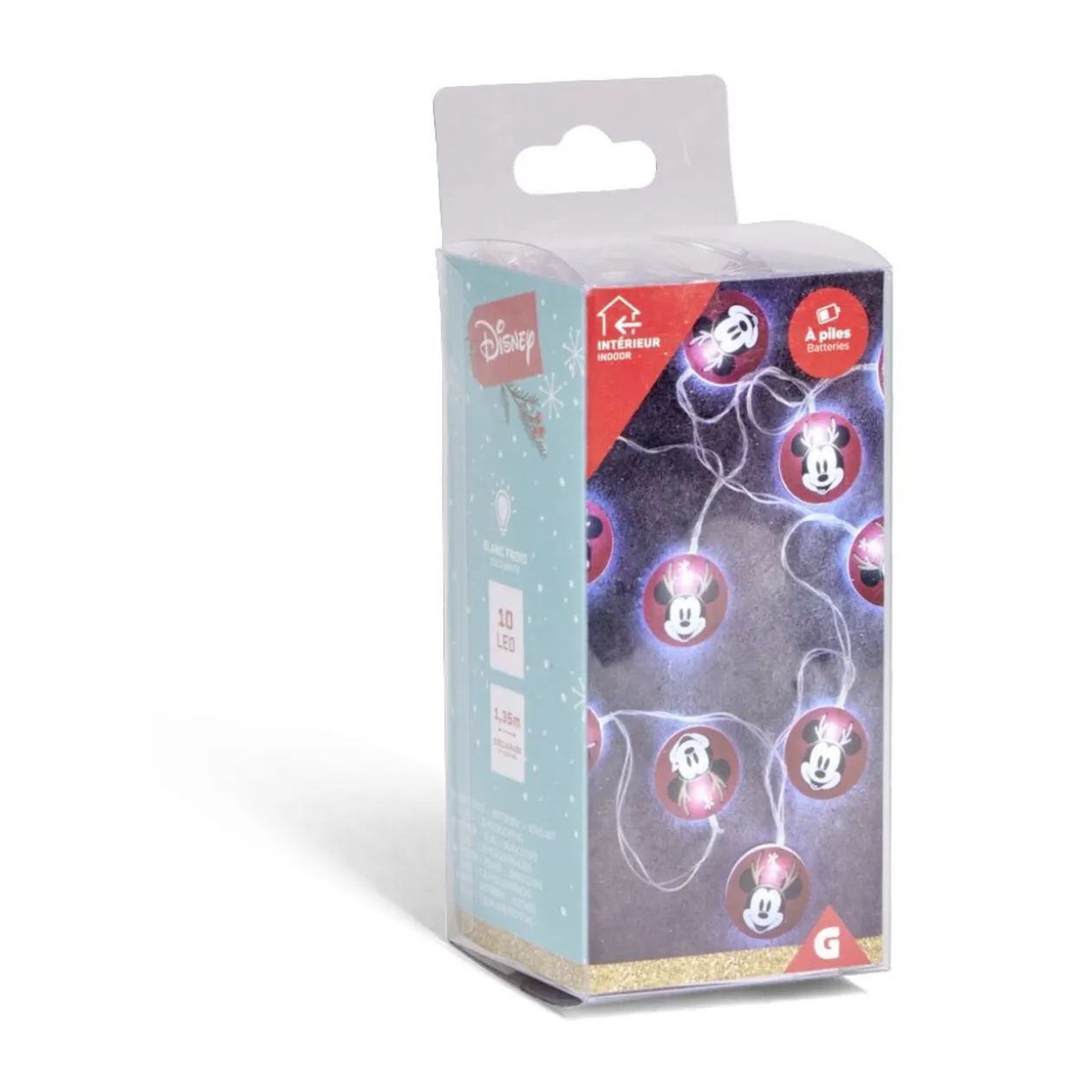 Guirlande Disney Mickey 10LED blanc froid 1,35m