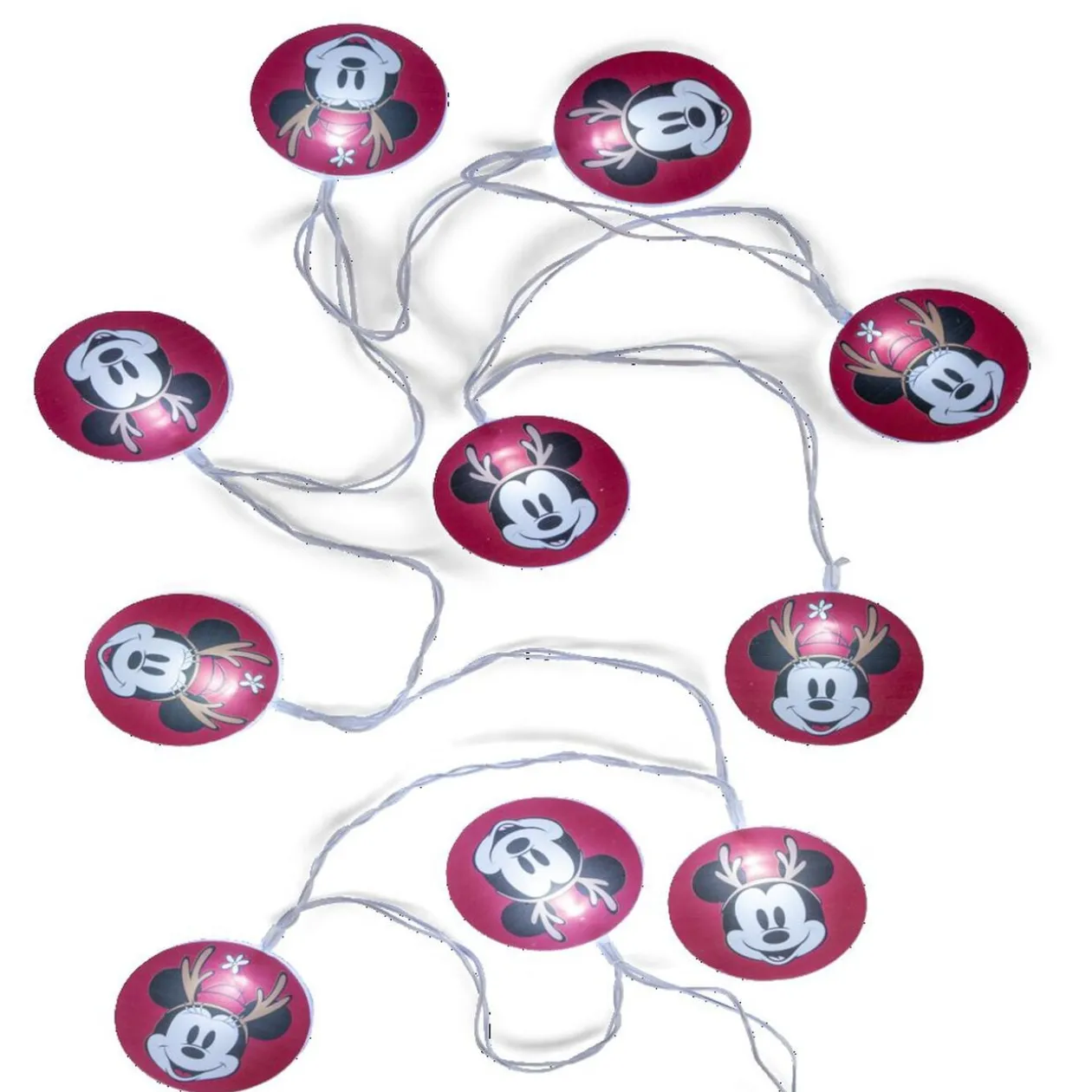 Guirlande Disney Mickey 10LED blanc froid 1,35m