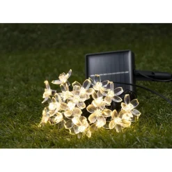 Guirlande extérieure solaire 20LED forme fleur 7,8m < Gifi New