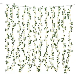 Guirlande extérieure solaire rideau feuillage lière 192LED 150x150cm