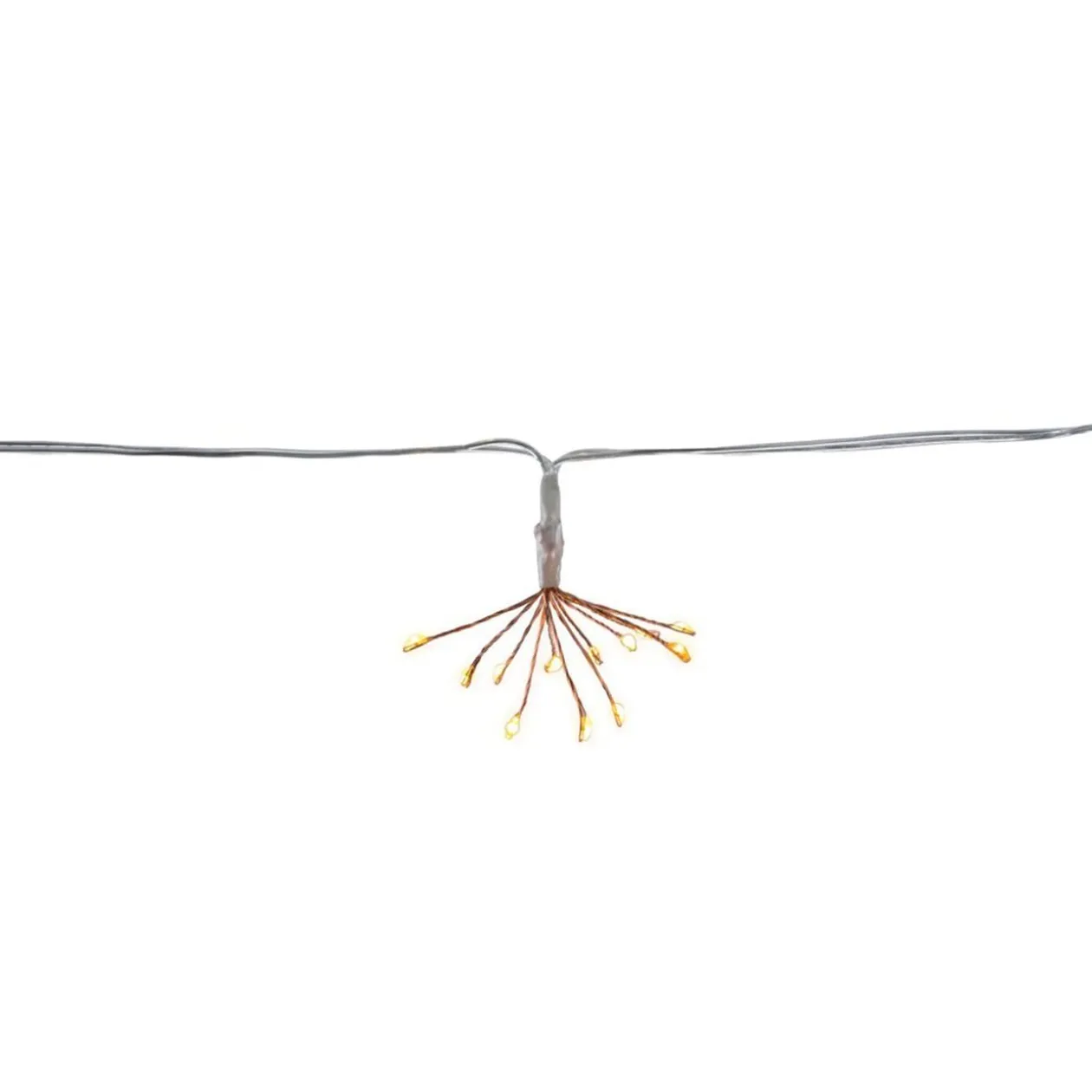 Guirlande extérieure solaire 144 microLED forme feu d'artifice 4,20m
