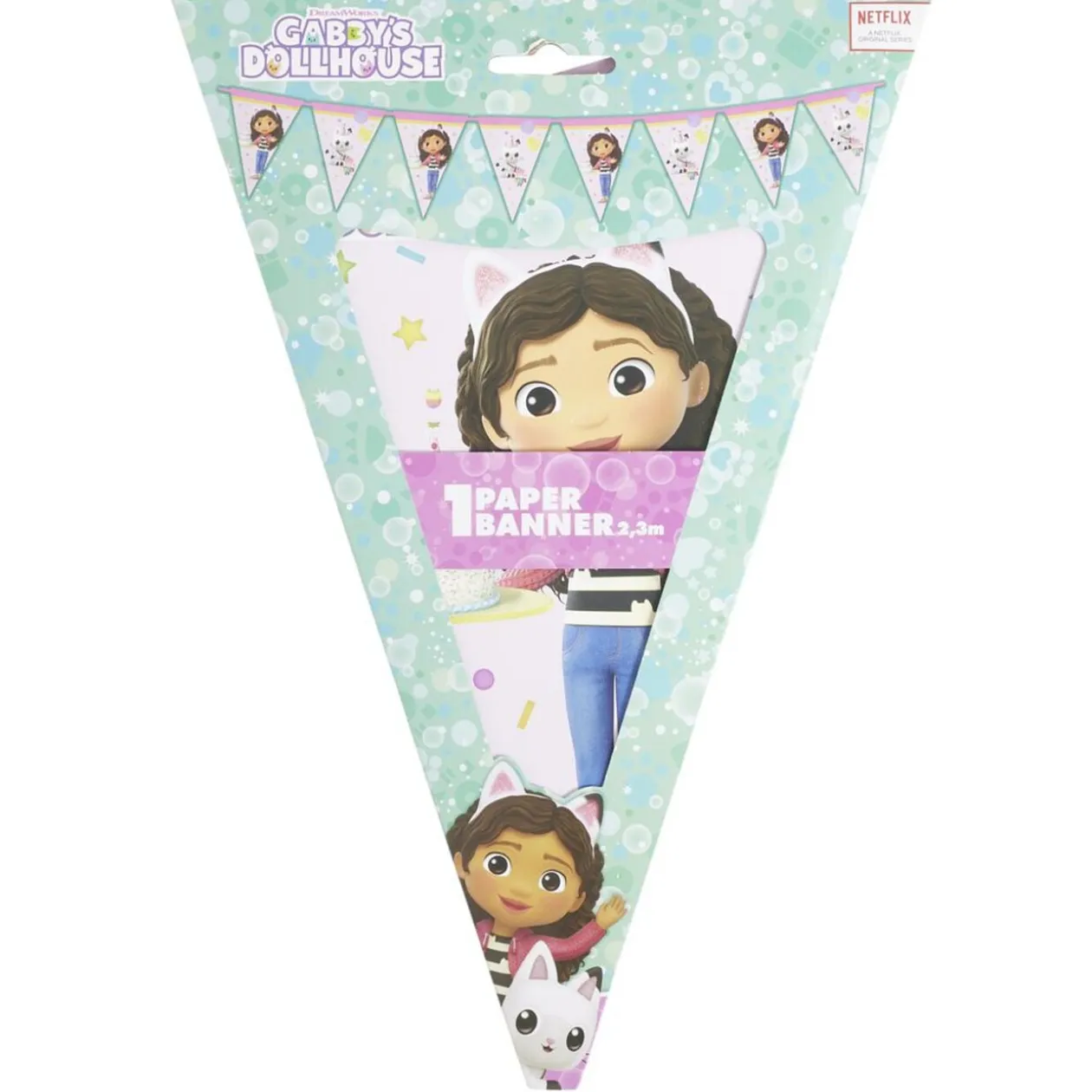Guirlande fanion Gabby's Dollhouse 2m