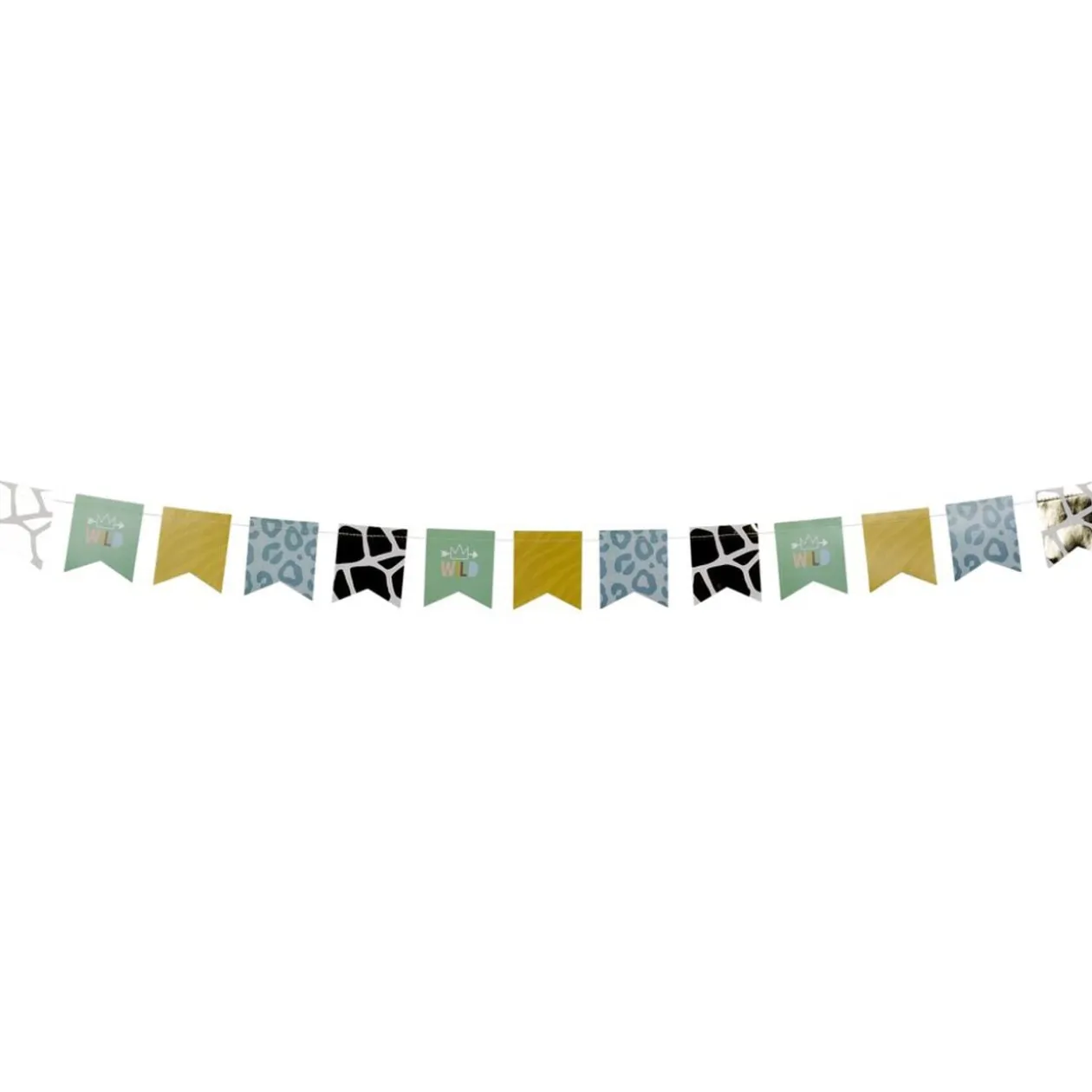 Guirlande fanion papier thème sauvage 2,5m