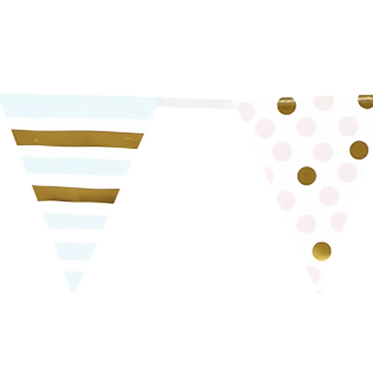 Guirlande à fanions à poids et rayée rose, bleu et doré < Gifi Online