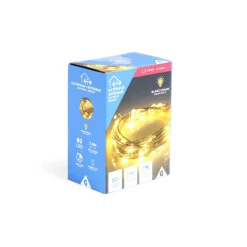 Guirlande fil en cuivre 80LED blanc chaud 7,9m