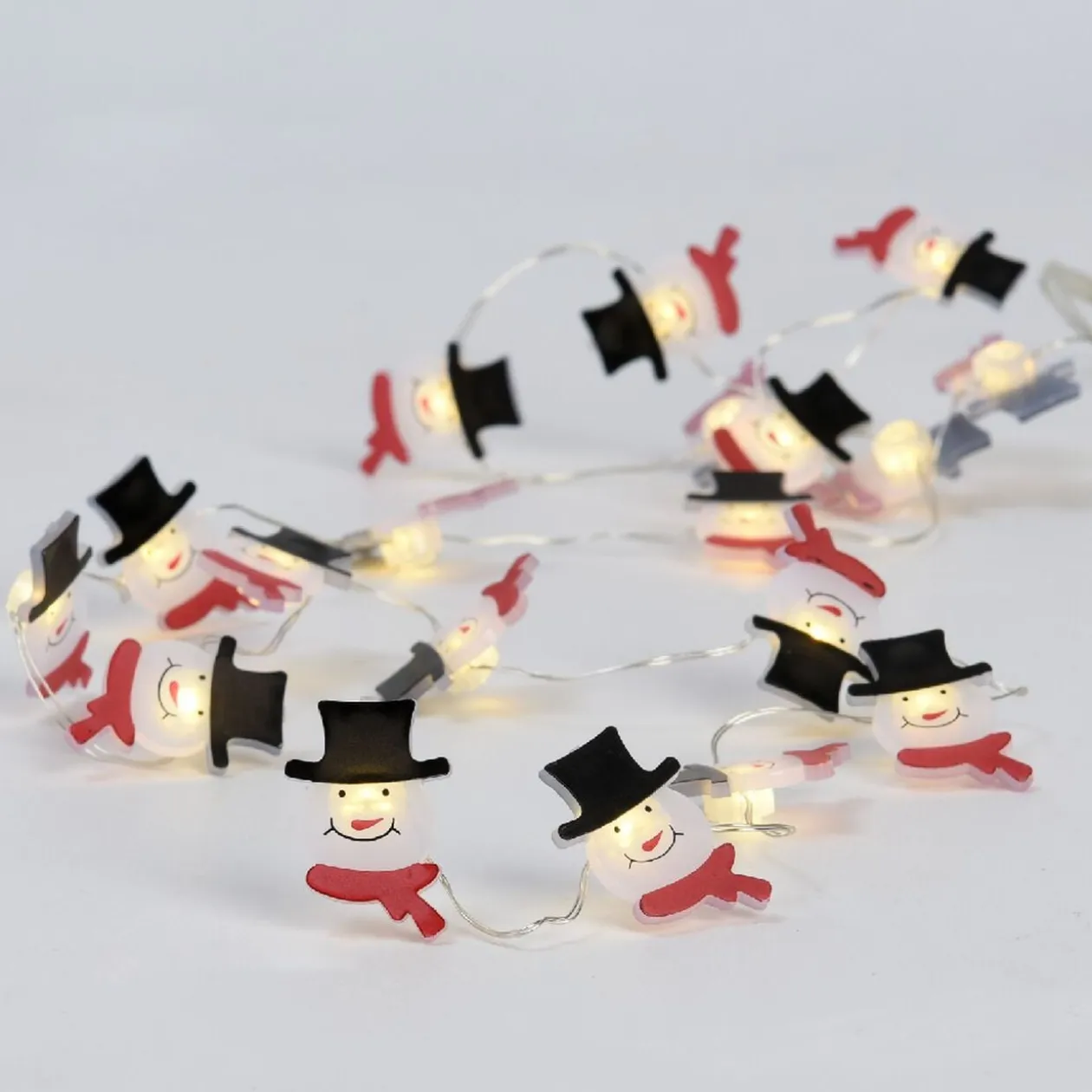 Guirlande flocons de neige argentée 20 LED