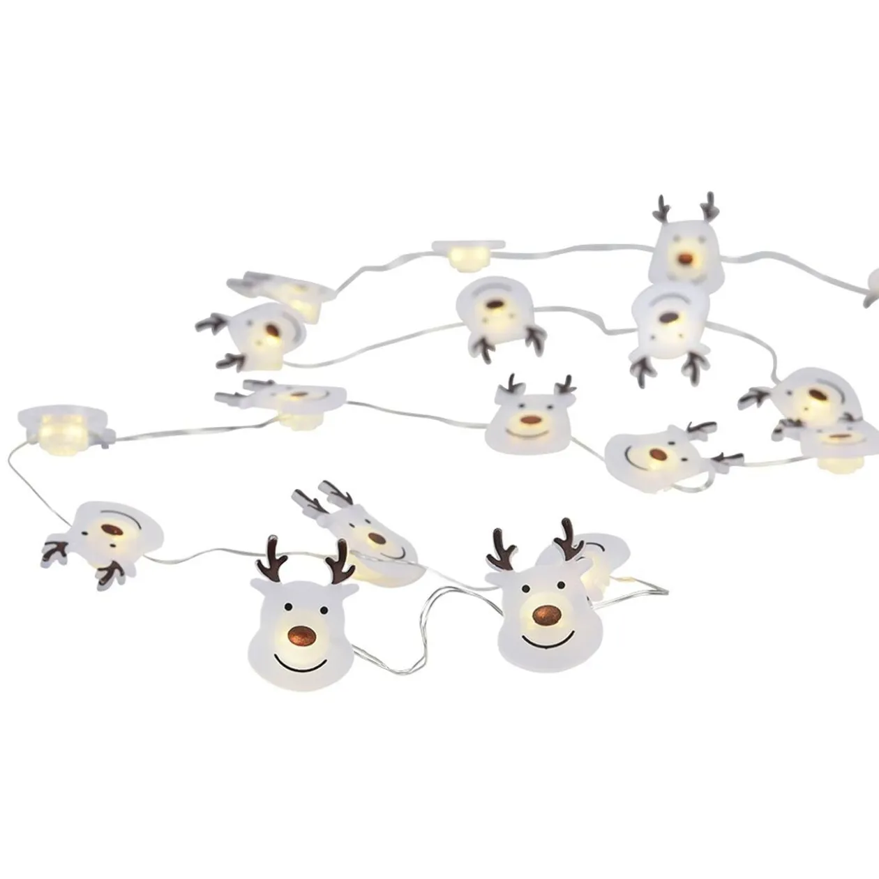 Guirlande flocons de neige argentée 20 LED
