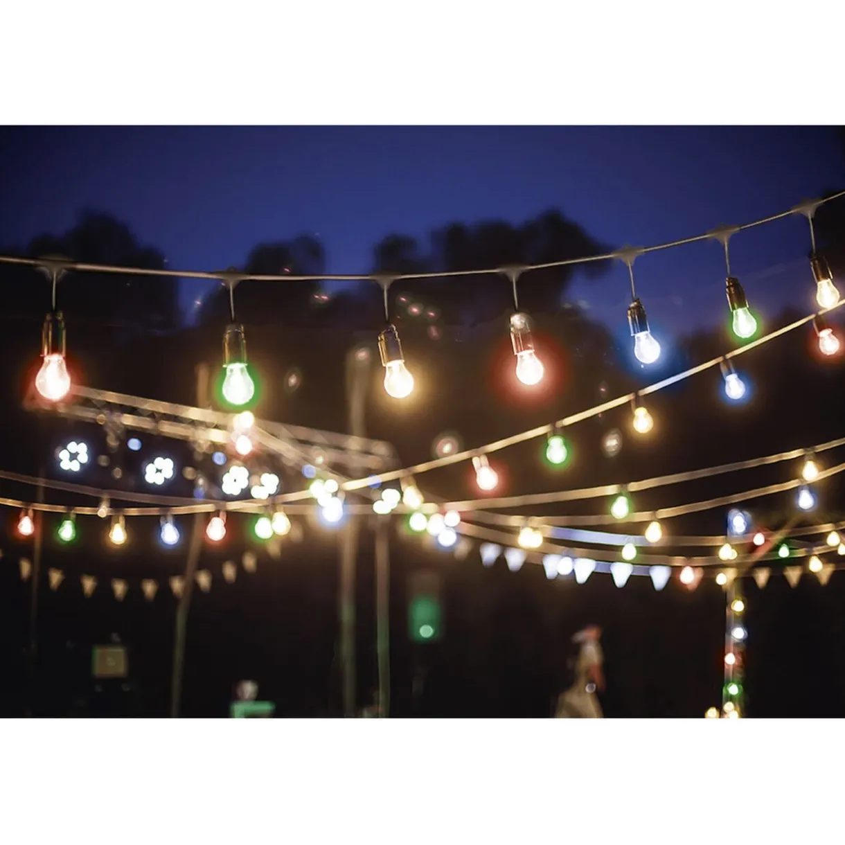 Guirlande guinguette 50 LED 10 boules multicolores 6m < Gifi Online