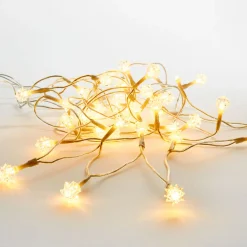 Guirlande électrique Diamants 40 Led Blanc chaud clignotant 3,9 m < Gifi Discount