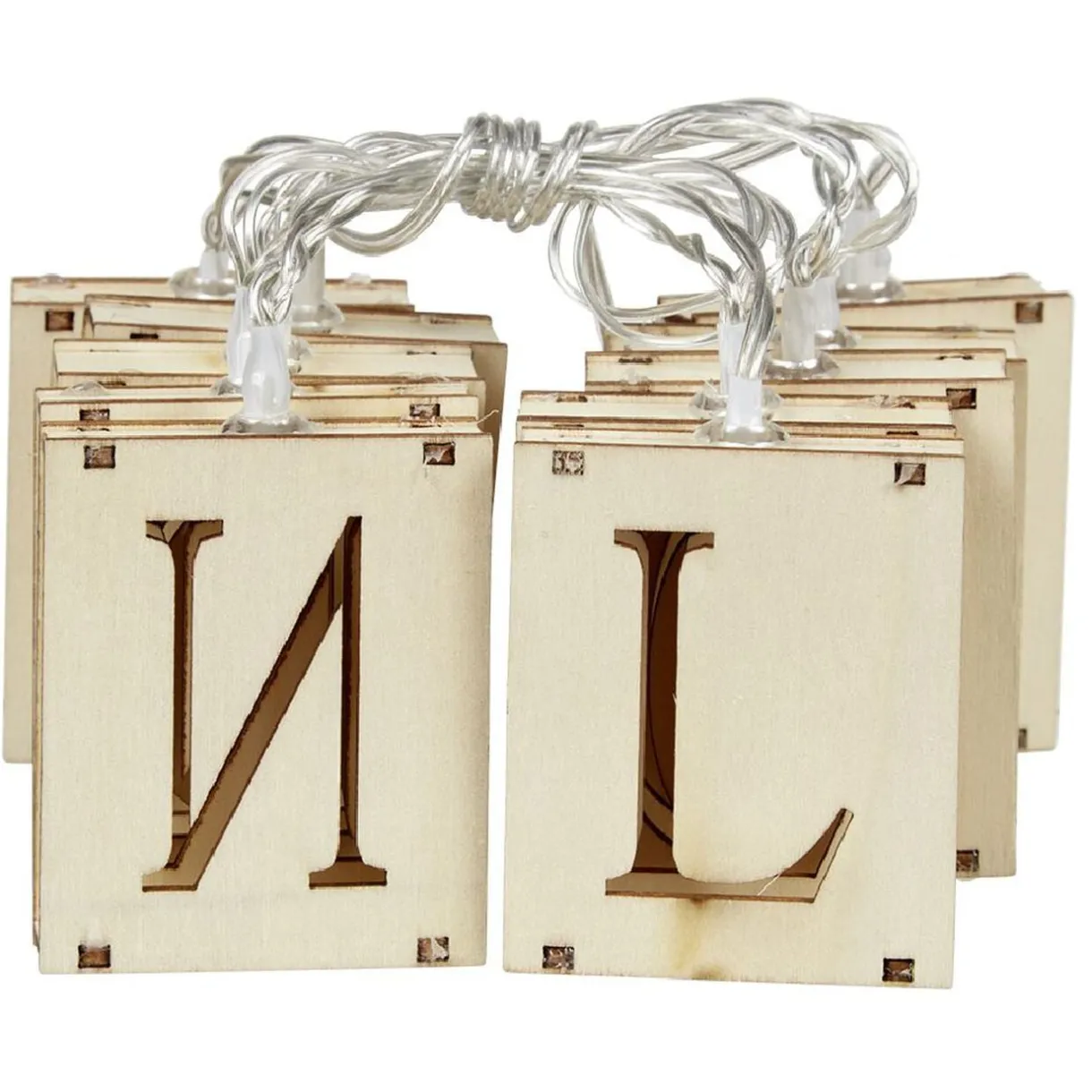Guirlande électrique en bois Joyeux Noël 10 LED blanc chaud 1m < Gifi Best