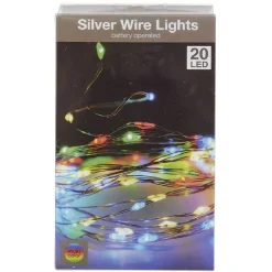 Guirlande électrique fil cuivre 20 microLED 1m d'éclairage multicolore