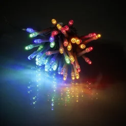 Guirlande électrique 50 LED solaire multicolore 4,9 m < Gifi New