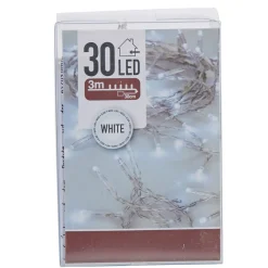 Guirlande électrique Noël intérieur 30LED blanc froid 3 m