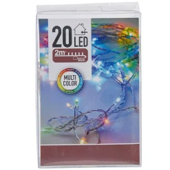 Guirlande électrique Noël intérieur 20 LED multicolores 2 m