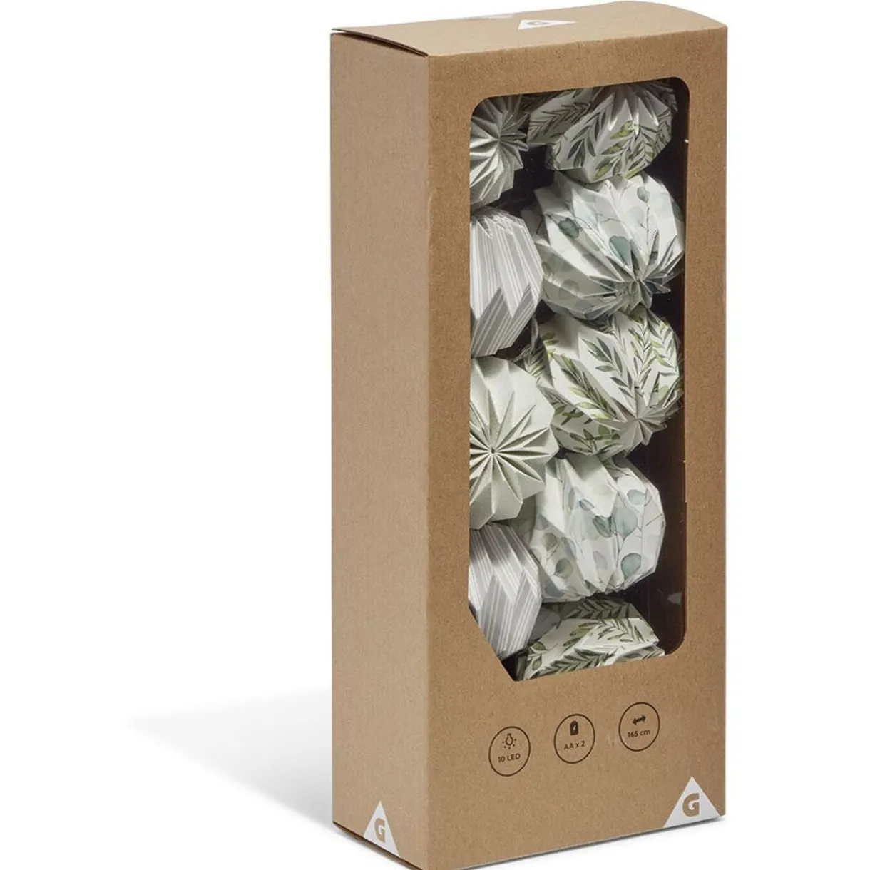 Guirlande 10 LED papier origami blanc motif nature < Gifi Online