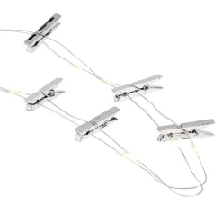 Guirlande LED à pinces 280cm plastique argenté
