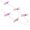Guirlande LED à pinces 280cm plastique rose gold