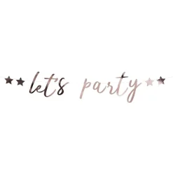 Guirlande let's party 200cm rose gold
