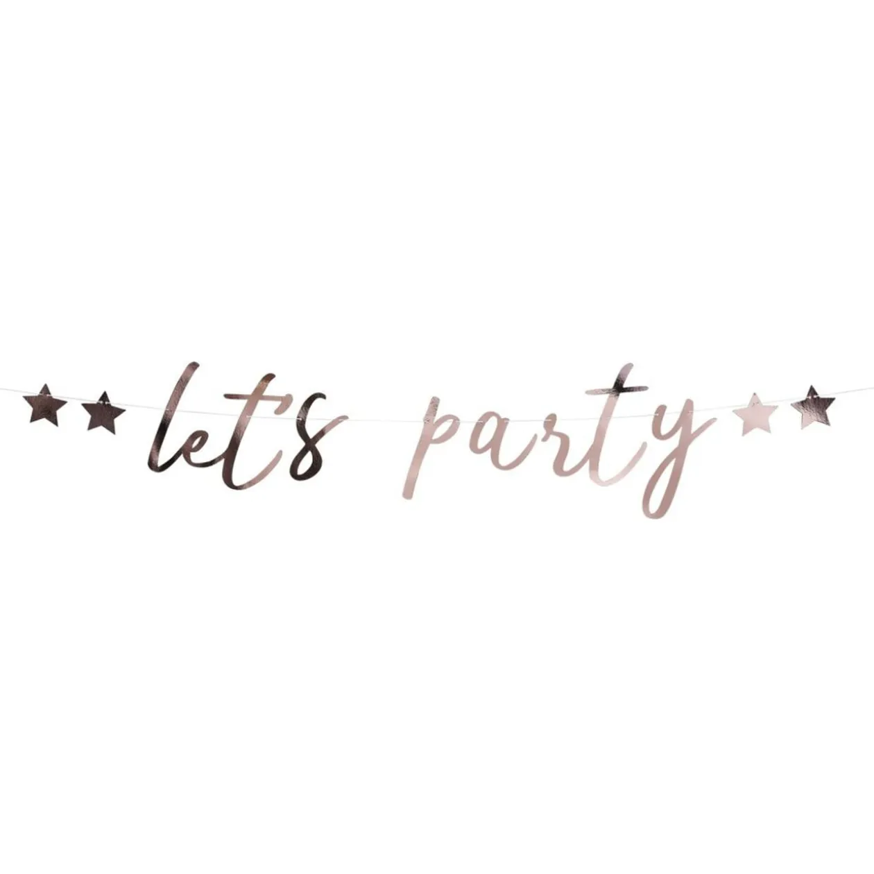Guirlande let's party 200cm rose gold