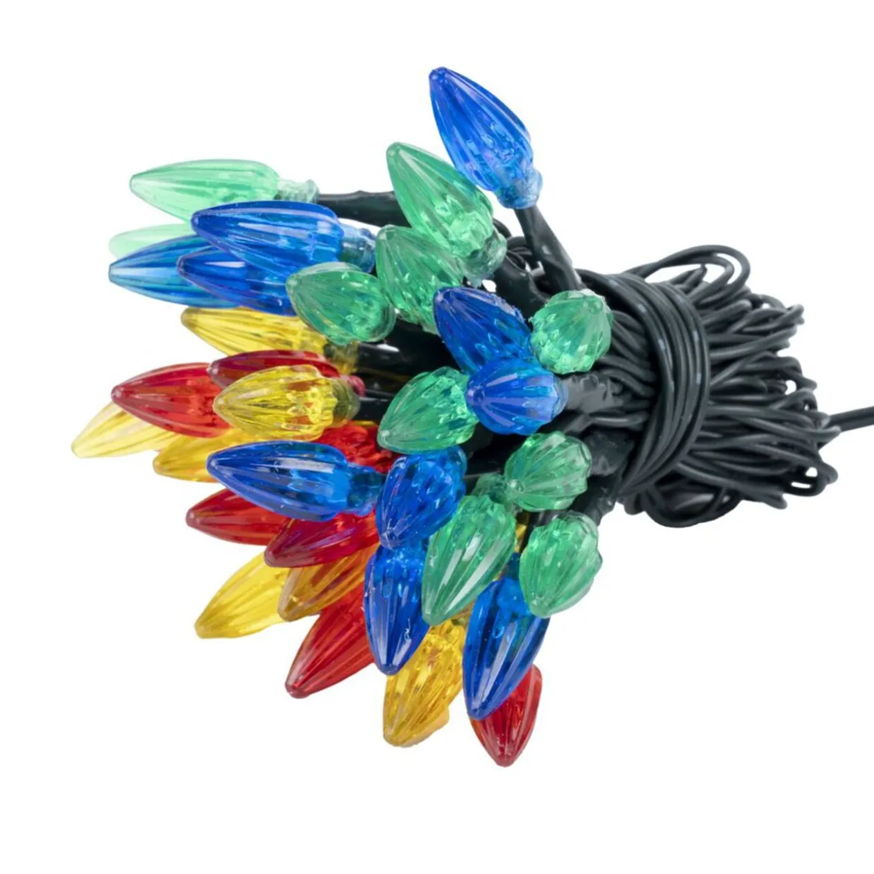 Guirlande lumineuse ampoule tulipe 40LED multicolores 3,9m