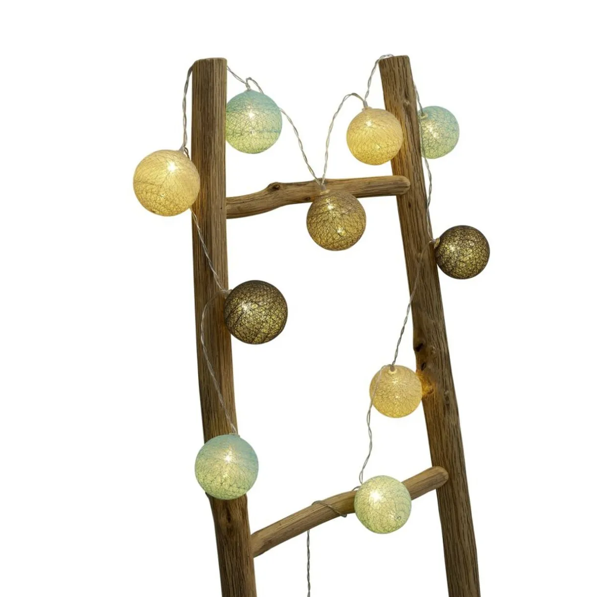 Guirlande lumineuse 10 boules beige noir bleu L165cm < Gifi Sale