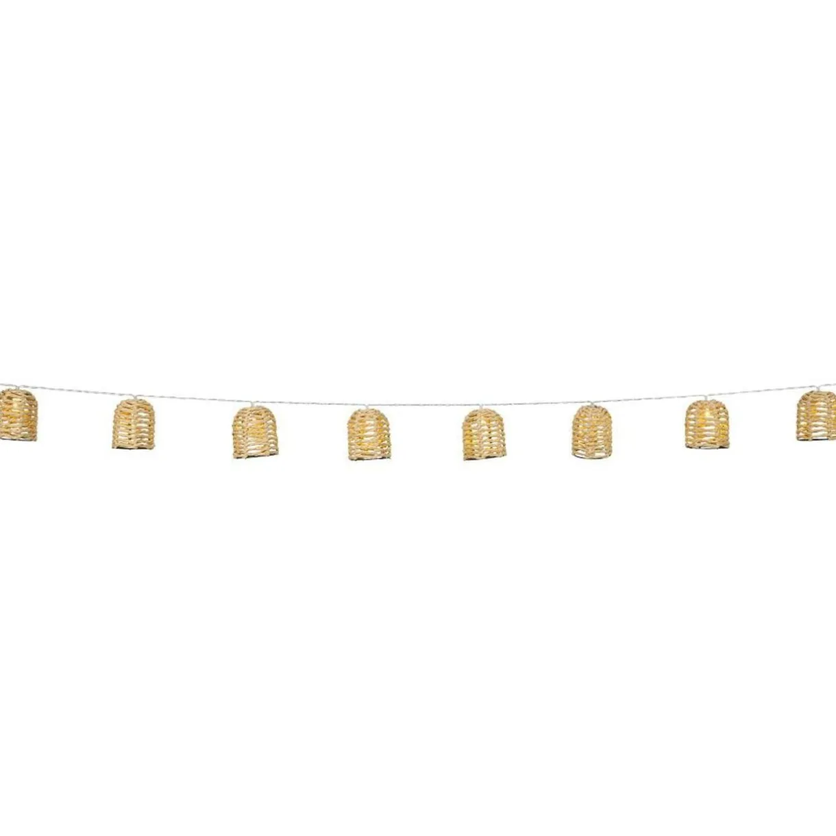 Guirlande lumineuse 10 boules effet rotin tressé 165cm < Gifi Online