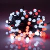 Guirlande lumineuse de Noël 120LED bulbe rouge et blanc L1190cm < Gifi