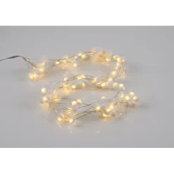 Guirlande lumineuse de Noël pompon blanc 100 microled < Gifi Hot