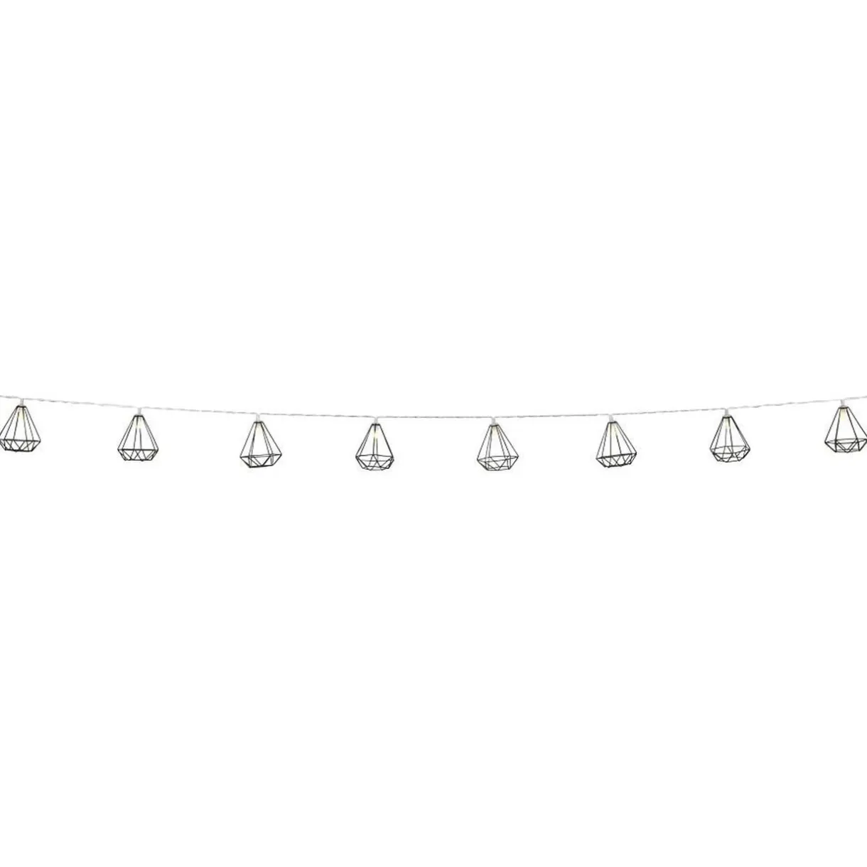 Guirlande lumineuse 10 diamants métal noir 165cm < Gifi Discount