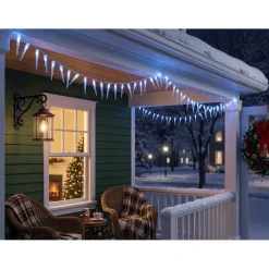 Guirlande lumineuse extérieure stalactite 100LED blanc froid 14,9m < Gifi Outlet