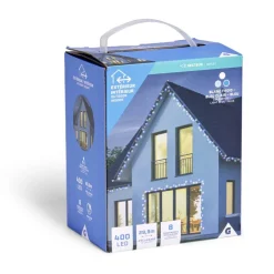 Guirlande lumineuse extérieure 400LED blanc froid/bleu clair/bleu 29,9m < Gifi Discount