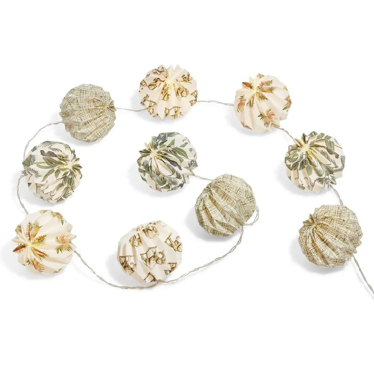 Guirlande lumineuse à lampions 10 LED motif jungle