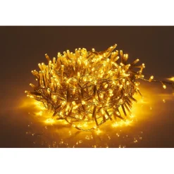 Guirlande lumineuse 700 LED cluster blanc chaud fixe clignotant L.14 m