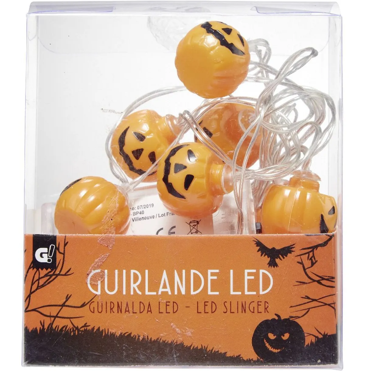 Guirlande lumineuse 12 led Halloween L165 cm (2 modèles) < Gifi Clearance