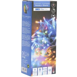 Guirlande lumineuse 48 LED Multicolore clignotant fixe 4,7 m