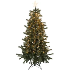 Guirlande lumineuse 196 LED pour sapin en cascade avec étoile L180cm