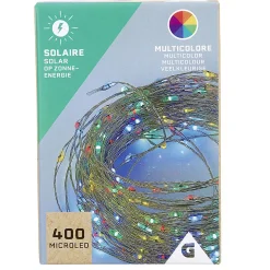 Guirlande lumineuse Solaire 400 microled Multicolore 20 m < Gifi