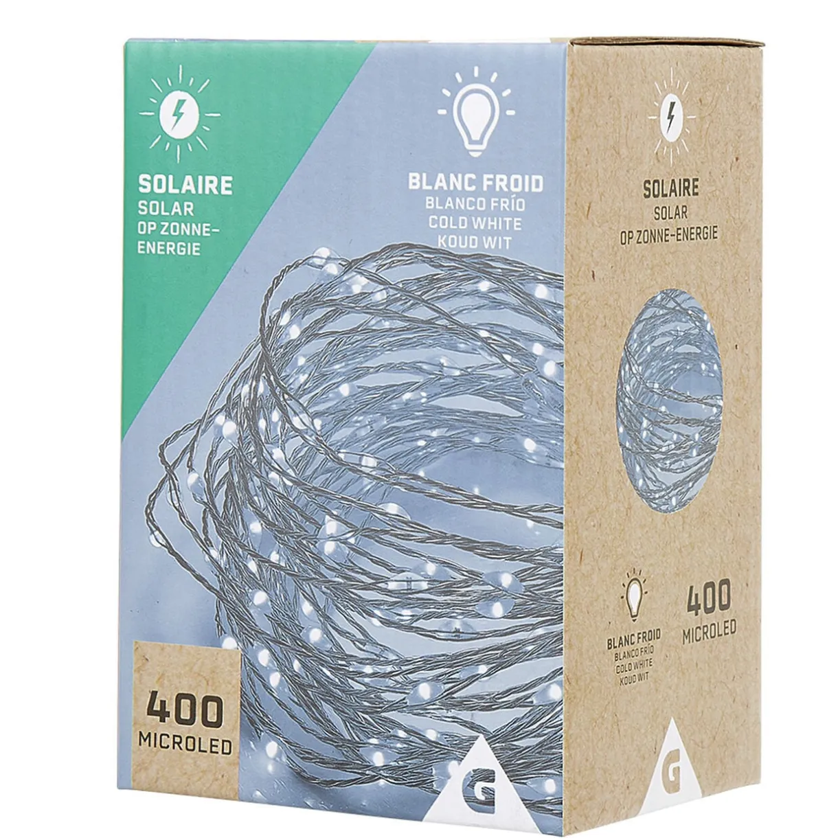 Guirlande lumineuse Solaire 400 microled Blanc froid 20 m < Gifi Sale