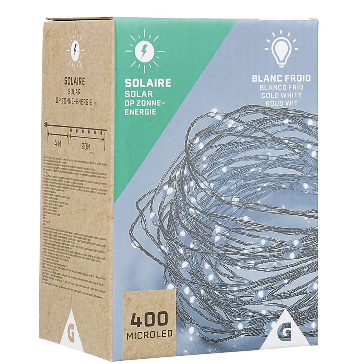Guirlande lumineuse Solaire 400 microled Blanc froid 20 m < Gifi Sale