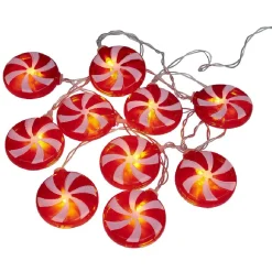 Guirlande lumineuse sucette de Noël 10LED blanc chaud 1,35m