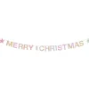 Guirlande Merry Christmas blanc 2m
