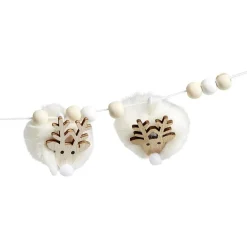 Guirlande Noël cerf blanc 1,8m