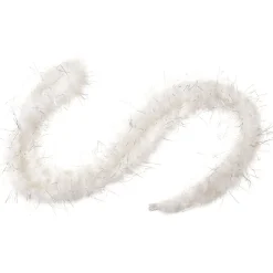 Guirlande plumes blanches fil argenté 1,8 m < Gifi Best