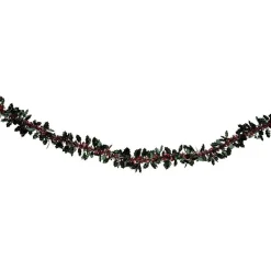 Guirlande scintillante houx vert et rouge 2m